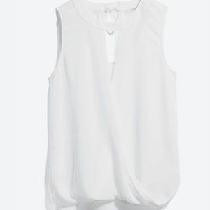 Clearwater Mixed Material Surplice Blouse